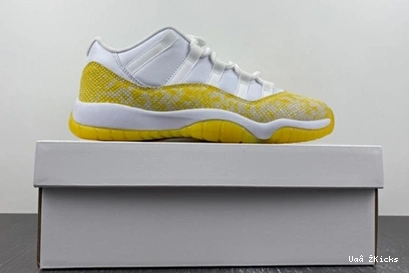 AH7860-107 11 Low Jordan Snakeskin” Air 678 “Yellow EasyMatch 0614